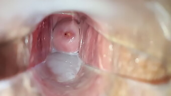 Intense Orgasm And Ejaculation Inside The Vagina Viewed Through A Speculum