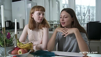 A German Lesbian Couple Indulges In Ice Play For A Sensual Experience