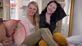 Seks Lesbian Sensual Dengan Penutup Mata Dan Mainan - Pertama Kalinya Seorang Blonde Jerman