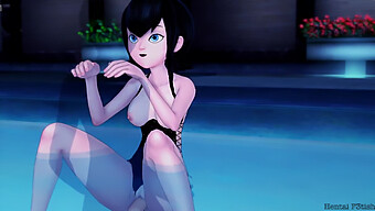 Mavis And Her Partner'S Steamy Poolside Encounter In Hotel Transylvania