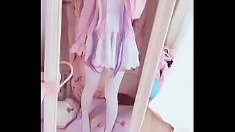 Kanna'S Solo Cosplay Speeltijd Met Vingeren