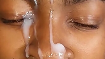 Bukkake-Style Facial For A Black Teen In Group Shower