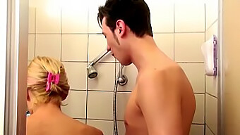 German Step-Mother Assists Son In The Shower And Entices Him Into A Sexual Encounter