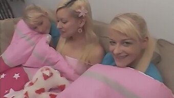 Hot Blonde Girls In A Lesbian Threesome With Premiumgfs.